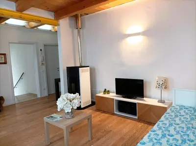 TV o dispositivi per l'intrattenimento presso Residenza del Gufo 15 minutes to Venice - free parking