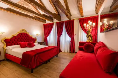Letto o letti in una camera di Cà de l'oca 4327 in The Heart of Venice