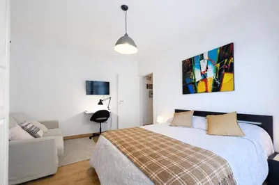 Letto o letti in una camera di Spacious Apartment for 7 People