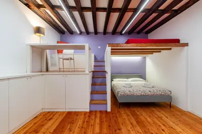 Letto o letti in una camera di Ca' Renaissance