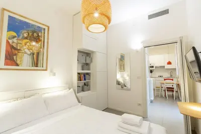 Letto o letti in una camera di Courtyard Flat near University & Center in Padua