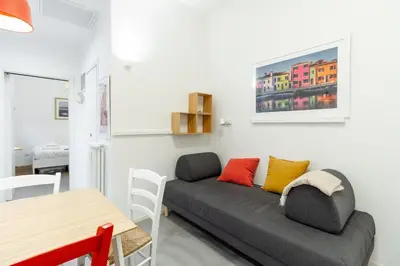 Area soggiorno di Courtyard Flat near University & Center in Padua