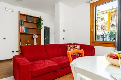 Area soggiorno di Venice Mestre Private Home Easy Access to Venice