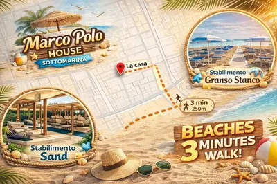 Planimetria di Marco Polo House Family Apartment vicino al Mare con Aria Condizionata e Parcheggio Gratuito