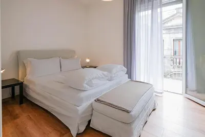 Letto o letti in una camera di Welc-ōM Sant'Eufemia Padova