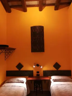 Letto o letti in una camera di Casa Degli Amici