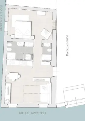Planimetria di Moretta Apartment