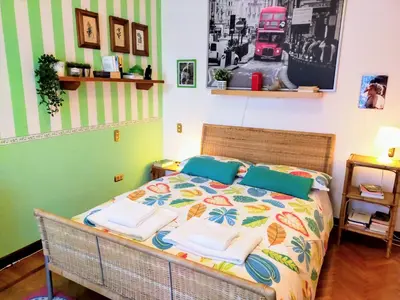 Letto o letti in una camera di B&B Al Santo