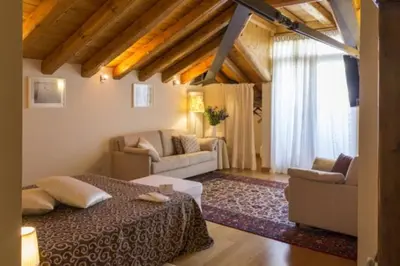 Letto o letti in una camera di Hotel Rovere