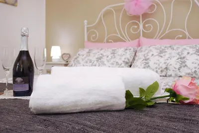 Letto o letti in una camera di Villa Milu
