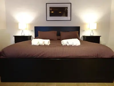 Letto o letti in una camera di Ca' Moretta