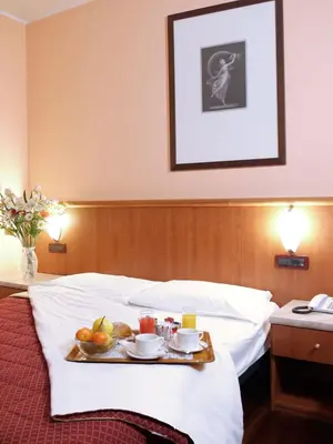 Letto o letti in una camera di Hotel Dal Ponte