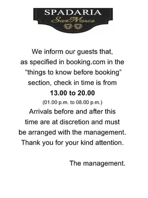 Certificato, attestato, insegna o altro documento esposto da Spadaria San Marco Guest House