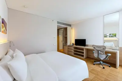TV o dispositivi per l'intrattenimento presso Hilton Garden Inn Venice Mestre