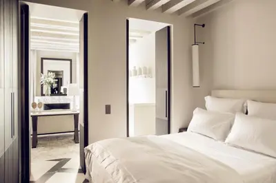 Letto o letti in una camera di Palazzo Cristo
