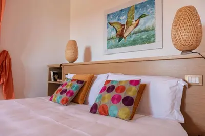 Letto o letti in una camera di Residence Valle Cavallino