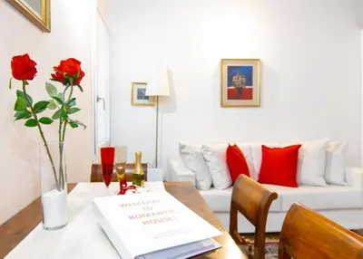 Area soggiorno di Romantic House Venice