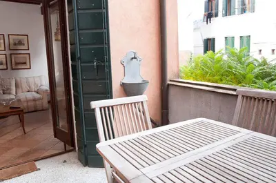 Area soggiorno di Venice Salute Apartments
