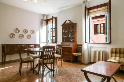 Area soggiorno di Rialto Bridge Big apt with Lift by LionHost