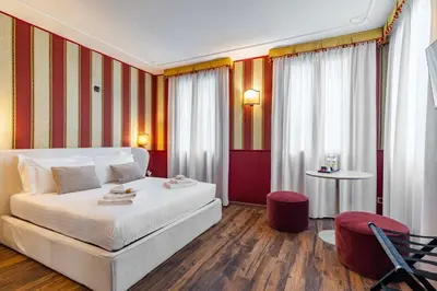 Letto o letti in una camera di Ca' Morosini