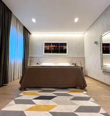Letto o letti in una camera di Hotel Poppi