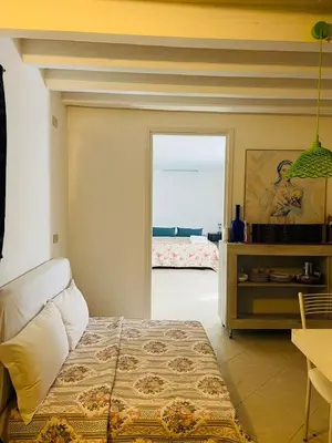 Letto o letti in una camera di Santo Stefano Apartment