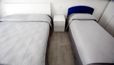 Letto o letti in una camera di Casa di Joy