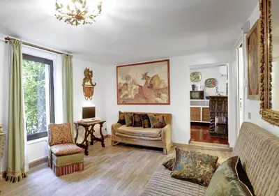 Area soggiorno di Venetian Apartment Accademia Dorsoduro District