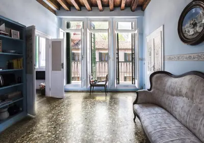 Area soggiorno di Venice Giardini Biennale Apartment