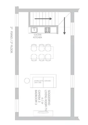 Planimetria di Ve-nice Suite Casa Teresa C881