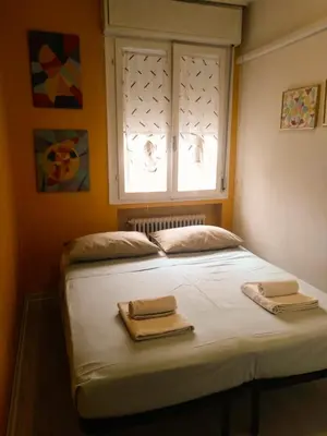 Letto o letti in una camera di Appartamento Intero Bilocale Vicino all'ospedale e al centro storico Park free
