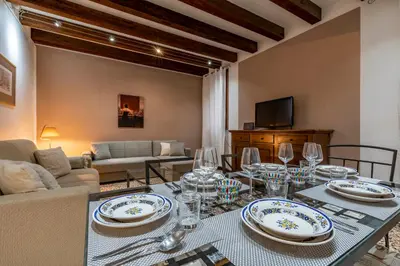 TV o dispositivi per l'intrattenimento presso San Marco - 2 bedrooms with lift
