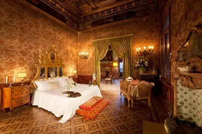 Letto o letti in una camera di Palazzetto Pisani Grand Canal