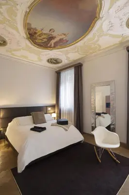 Letto o letti in una camera di Corte Di Gabriela