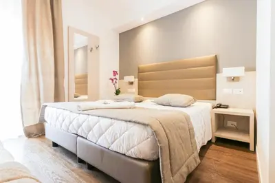 Letto o letti in una camera di Hotel Loreley