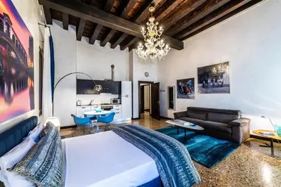 Letto o letti in una camera di Cà Sant`Angelo