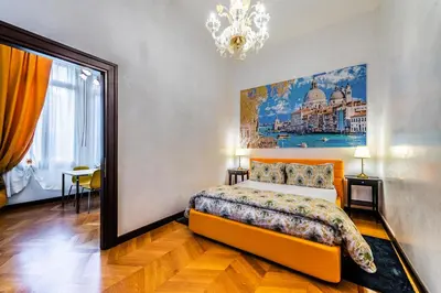 Letto o letti in una camera di Cà Sant`Angelo