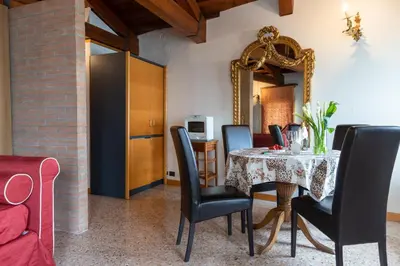 Area soggiorno di San Simeon Apartments