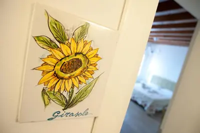 Letto o letti in una camera di Villa Myosotis