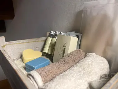 Letto o letti in una camera di Albaspina BioAgriturismo