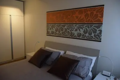 Letto o letti in una camera di Ca' Corte San Rocco