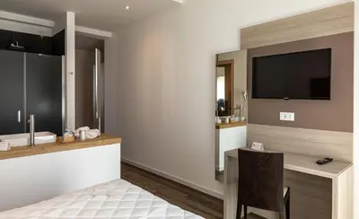TV o dispositivi per l'intrattenimento presso Hotel Mayer