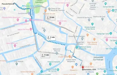 Planimetria di Sestiere Dorsoduro Venezia, a due passi dal ponte dei Pugni