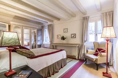 Letto o letti in una camera di Ca' Del Teatro Terrace in San Marco District