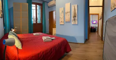 Letto o letti in una camera di TINTORETTO 1 CON TERRAZZA SOPRA IL TETTO, 3 bagni, 3 grandi camere da letto, SUPER NUOVO