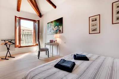 Letto o letti in una camera di San Marcuola apartment