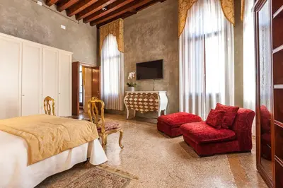 Letto o letti in una camera di Ca' Cappellis