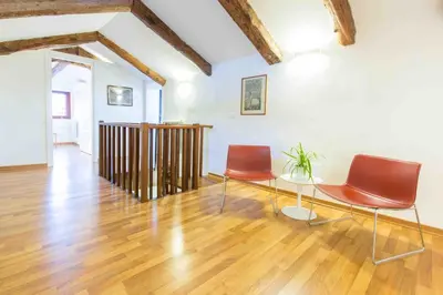 Area soggiorno di CA GRIMANI Double Apartment: private terrace and stunning view