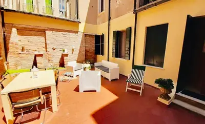 Area soggiorno di Ca’Tronconi ai Frari
