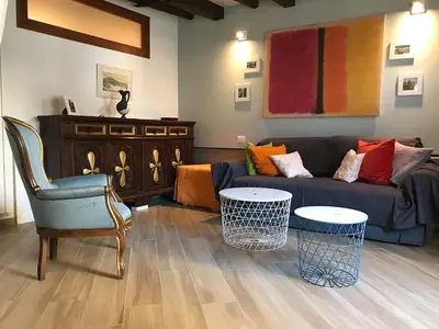 Area soggiorno di Canal view apartment